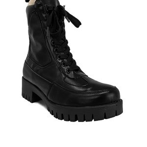 Chase + Chloe Shoes - Women's Lace Up Black Ankle Combat Boots Chase + Chloe Shoes - Women's Lace Up Black Ankle Combat Boots